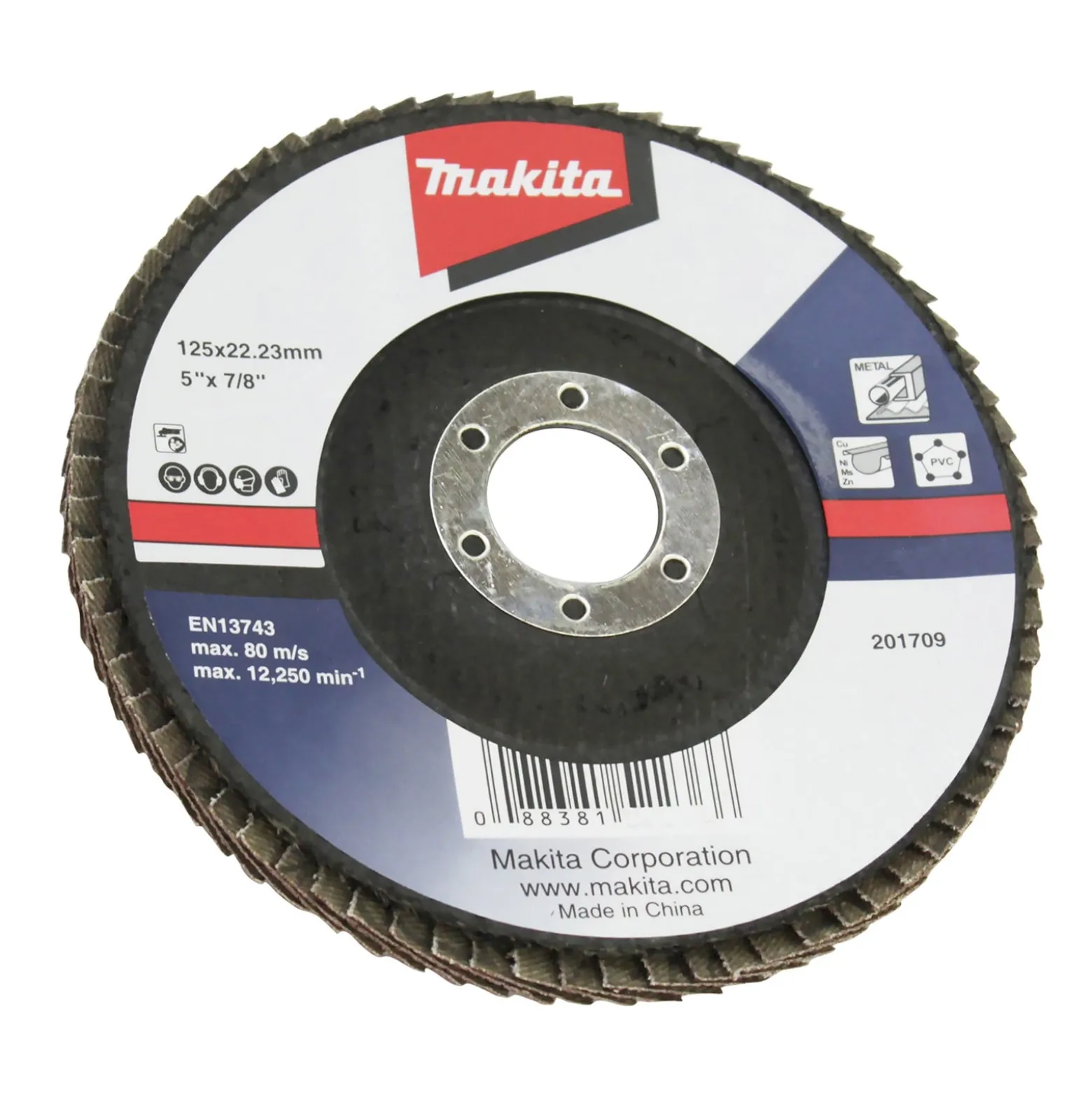 Makita Fächerschleifscheibe 125 mm A80 - D-63498