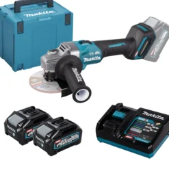 Makita GA005GM201 Akku-Winkelschleifer XGT Ø 125 mm 40 V max. / 2x 4,0 Ah Akku + Ladegerät in MAKPAC