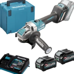 Makita GA041GM201 Akku-Winkelschleifer Ø 125 mm 40 V max. / 2x 4,0 Ah Akku + Ladegerät im MAKPAC