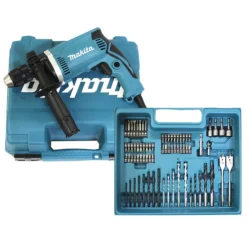 Makita HP1631KX3 Schlagbohrmaschine 710 W inkl. Zubehörset 74 tlg. im Koffer