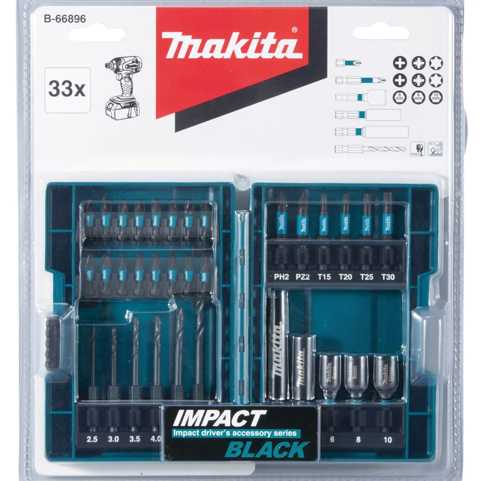 Makita Impact Black Bohrer-Bit-Set 33tlg. - B-66896