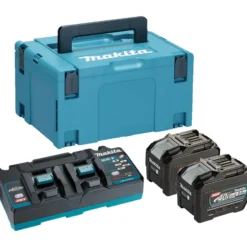 Makita Power Source Kit Li 40V inkl. Doppel-Schnellladegerät DC40RB und 2x Akkus BL4080F 8,0 Ah im MAKPAC Gr. 3 - 191Y97-1