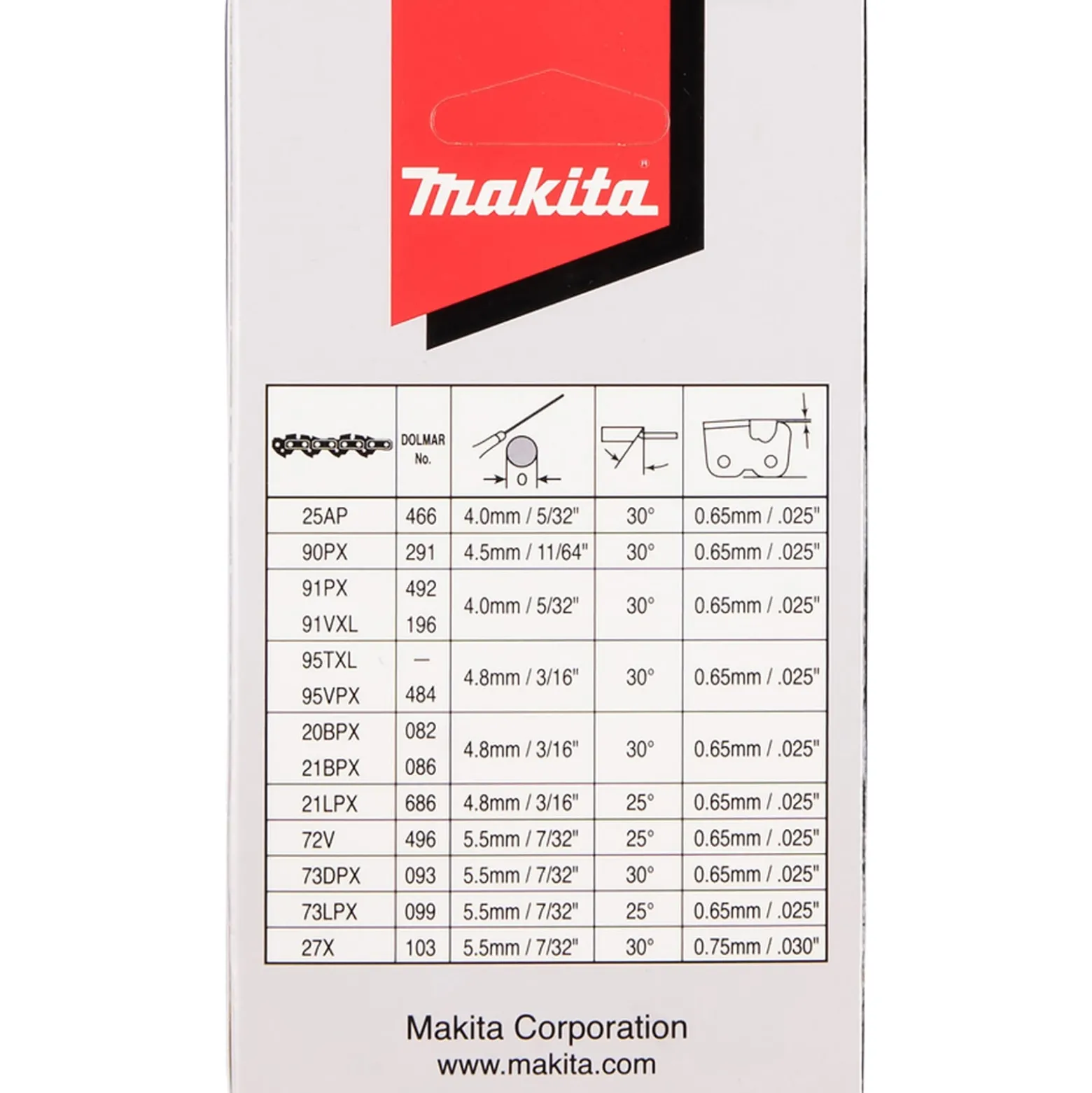 Makita Sägekette 91VXL 25 cm - 191H20-4