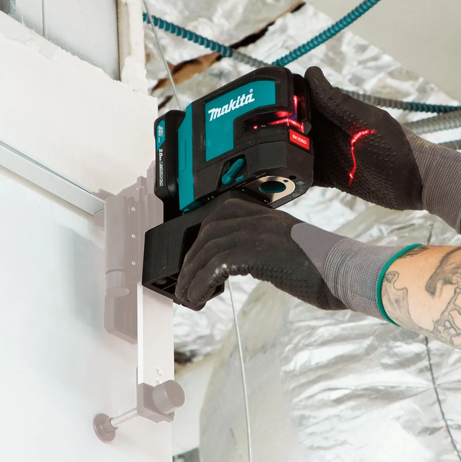 Makita SK106DZ Akku-Kreuz Linienlaser rot 12 V max.Solo