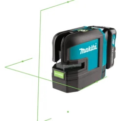 Makita SK106GDZ Akku-Kreuz Linienlaser grün 12 V max. Solo 4-Punkt-Projektion in Transporttasche