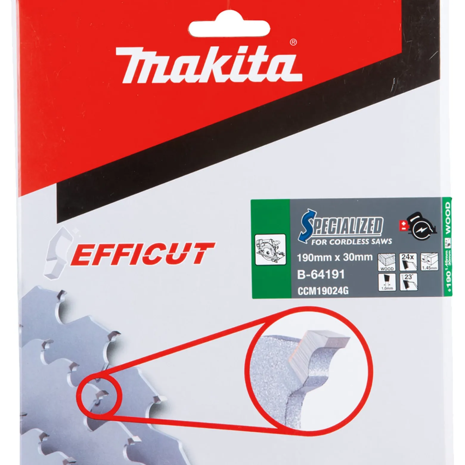 Makita SPECIALIZED EFFICUT Kreissägeblatt 190x30x24Z - B-64191