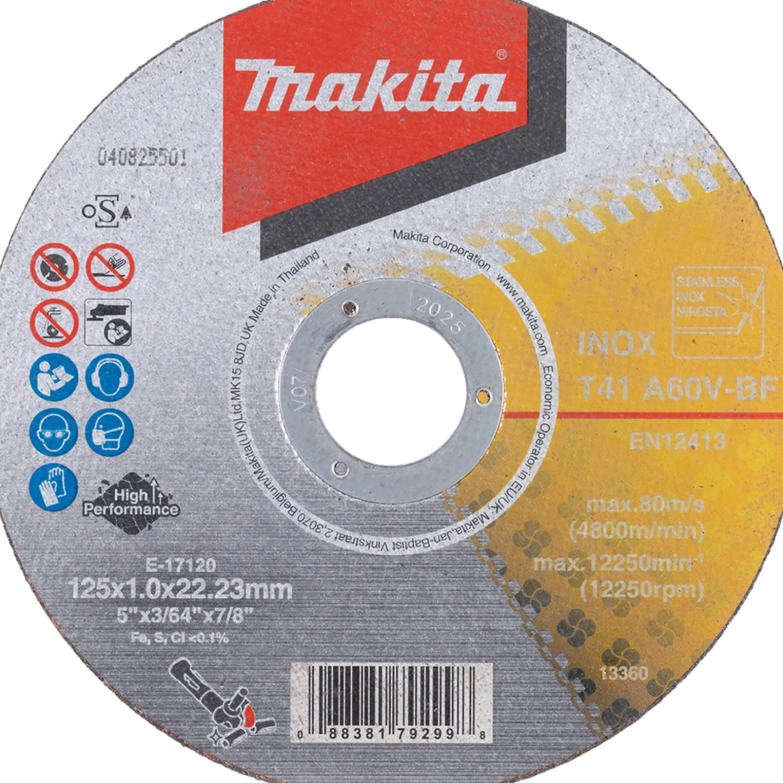 Makita Trennscheibe INOX 125x1 mm - E-17120