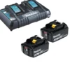 Makita 2x BL1840B Akku 4,0 Ah 18V Li-Ion + DC18RD Doppelschnellladegerät - DC18RD-BL1840-2x