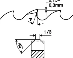 Metallkreissägeblatt Form BW D.275mm B.2,5mm HSS-Co Bohr.-D.40mm Z.220 TECWERK