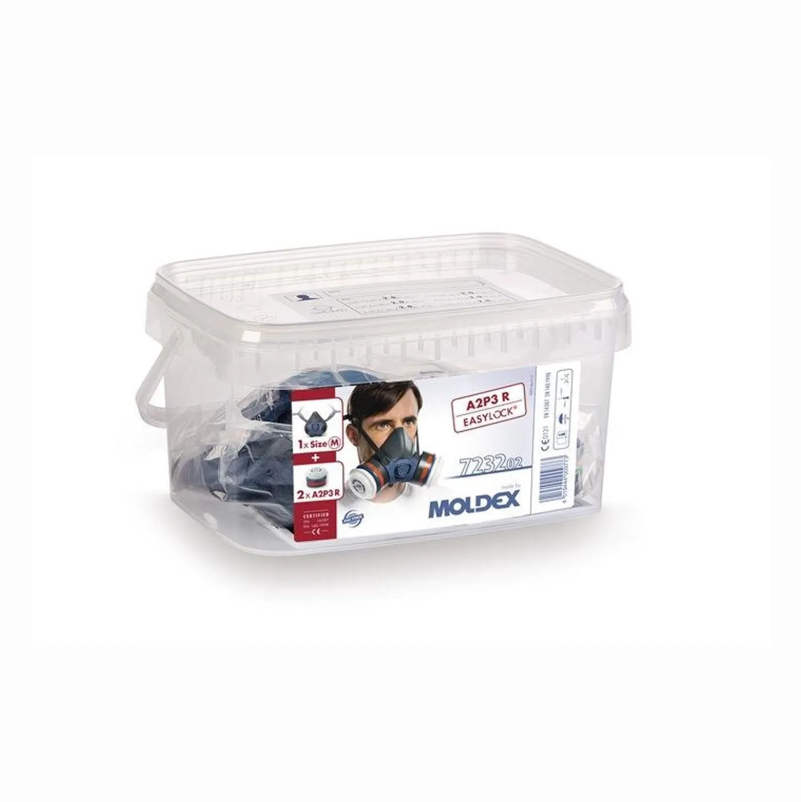 Moldex Atemschutzbox 723202 1x 700201 2x A2P3 R Filter 923001 - 723202