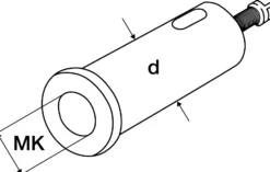 Morsekonushülse f.Stahlhalterkopf B f.Wechselhalter MK4 AD 40mm TECWERK