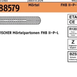 Mörtelpatrone R 88579 FHBII-P 8x 60 f.FHB-L 10 Stück FISCHER