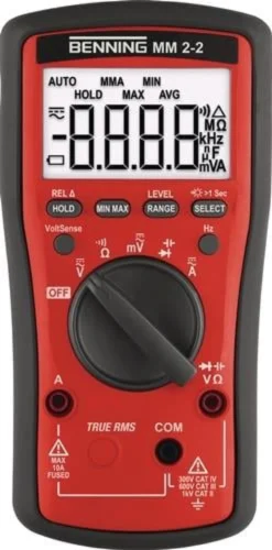 Multimeter MM 2-2 0,01 mV – 600V AC/DC TRUE RMS BENNING