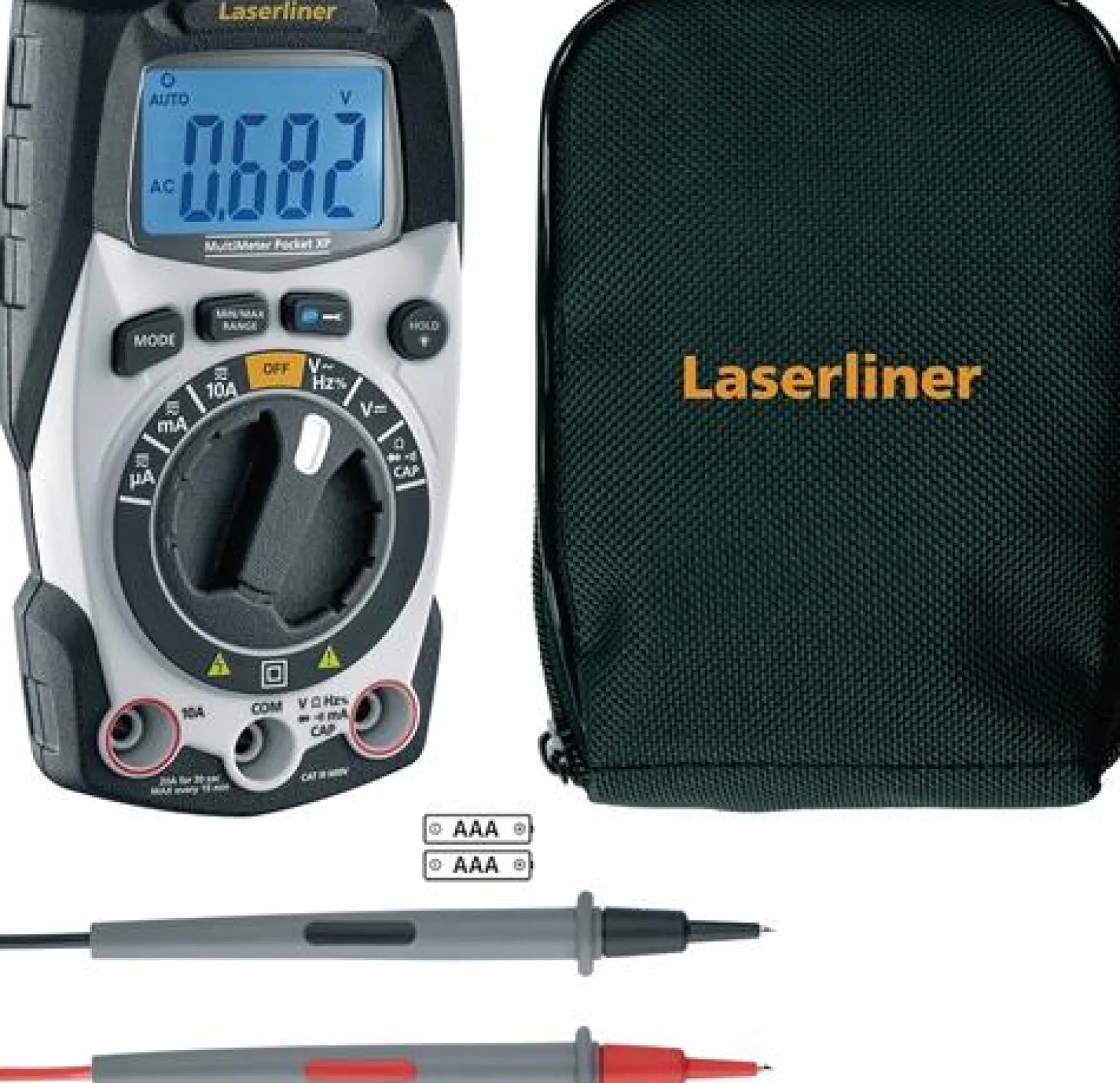 Multimeter Pocket XP 0,1 V-600 V AC/DC Phasenprüfer LASERLINER