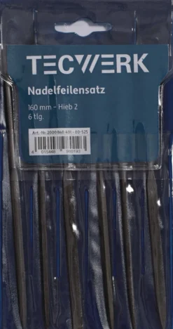 Nadelfeilensatz L.160mm Hieb 2 6-tlg.TECWERK