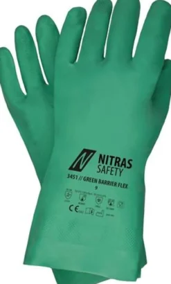 Nitras Chemikalienschutzhandschuhe Green Barrier Flex grün EN 388 PSA III Gr. 11 - 3451-11