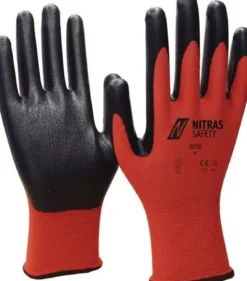 Nitras Handschuhe Nitril rot / schwarz Foam Gr. 8 - 3510-8