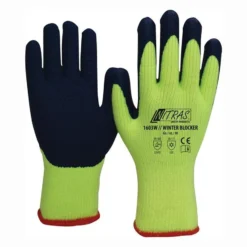 Nitras Kälteschutzhandschuhe Winter Blocker neongelb / blau Gr. 9 - 1603W-9