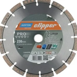 NORTON CLIPPER Diamanttrennscheibe 4x4 Explorer D.230mm Bohr.22,23mm 2,5mm 12mm - 70184602021
