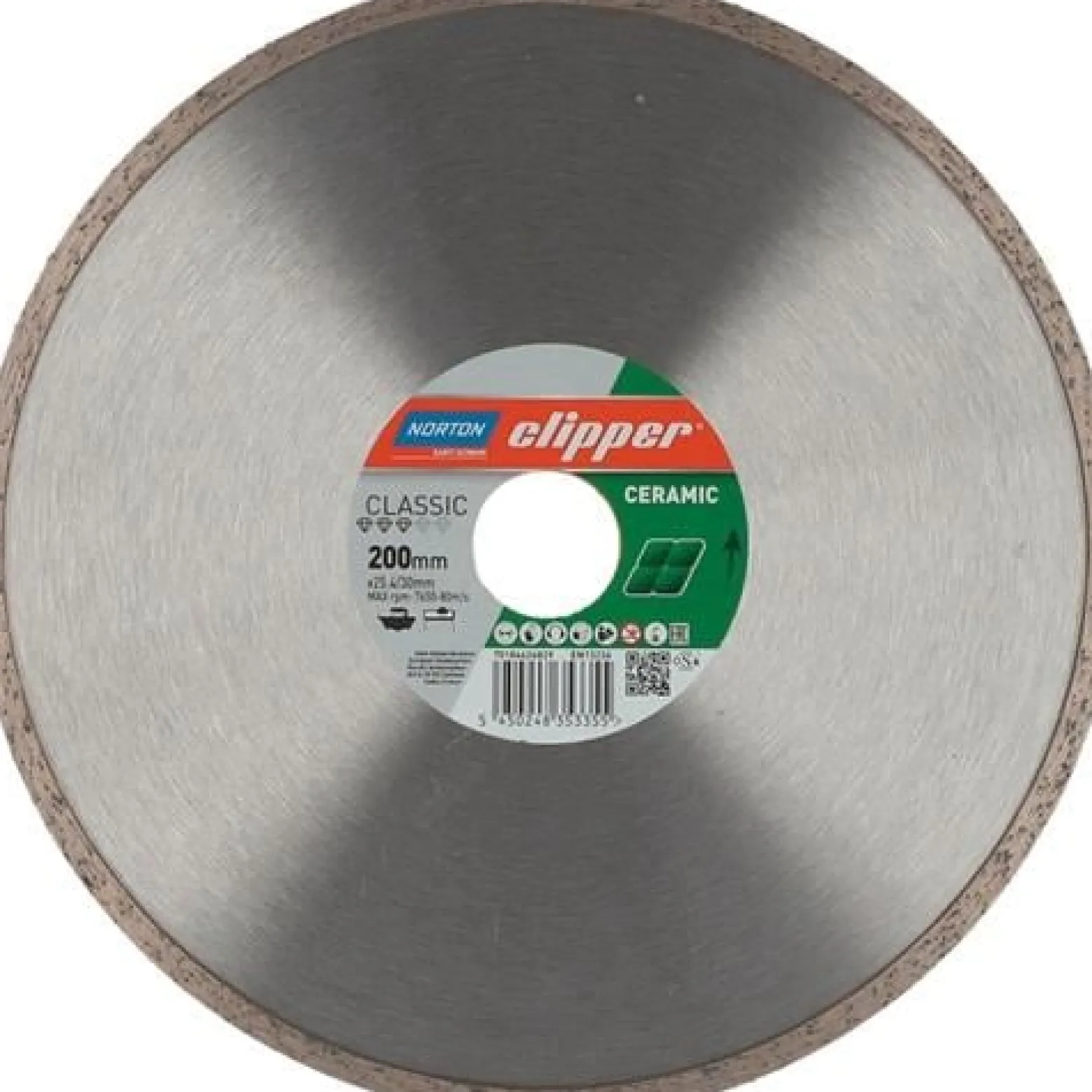 NORTON CLIPPER Diamanttrennscheibe Classic Ceramic D.200mm Bohr.30/25,4mm 1,7mm - 70184626829