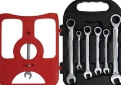 NOW Knarrenringmaulschlüsselsatz 7-teilig Schlüsselweiten 8-19 mm - JX-700G / 4000802070