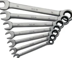NOW Knarrenringmaulschlüsselsatz 7-teilig Schlüsselweiten 8-19 mm - JX-700G / 4000802070