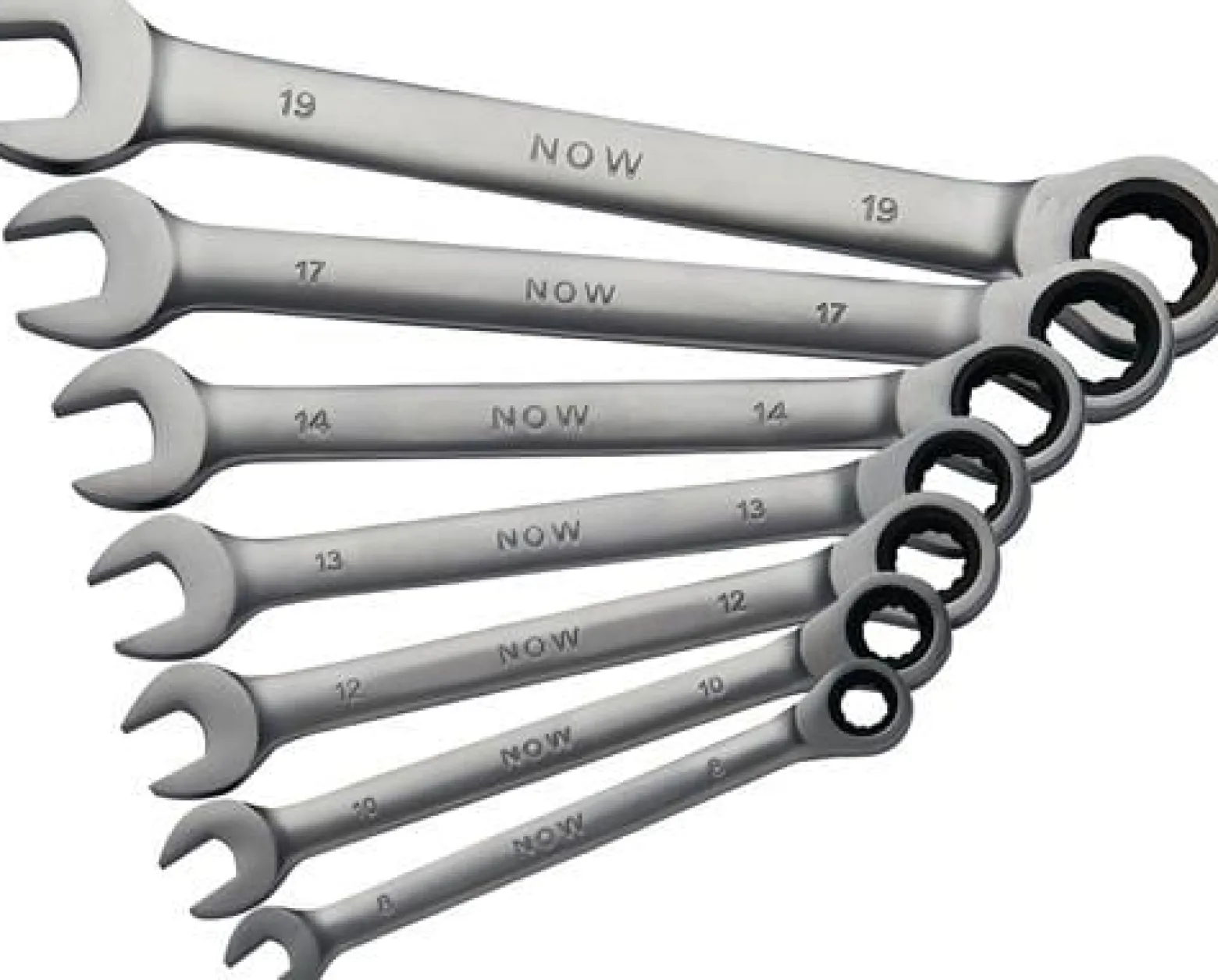 NOW Knarrenringmaulschlüsselsatz 7-teilig Schlüsselweiten 8-19 mm - JX-700G / 4000802070