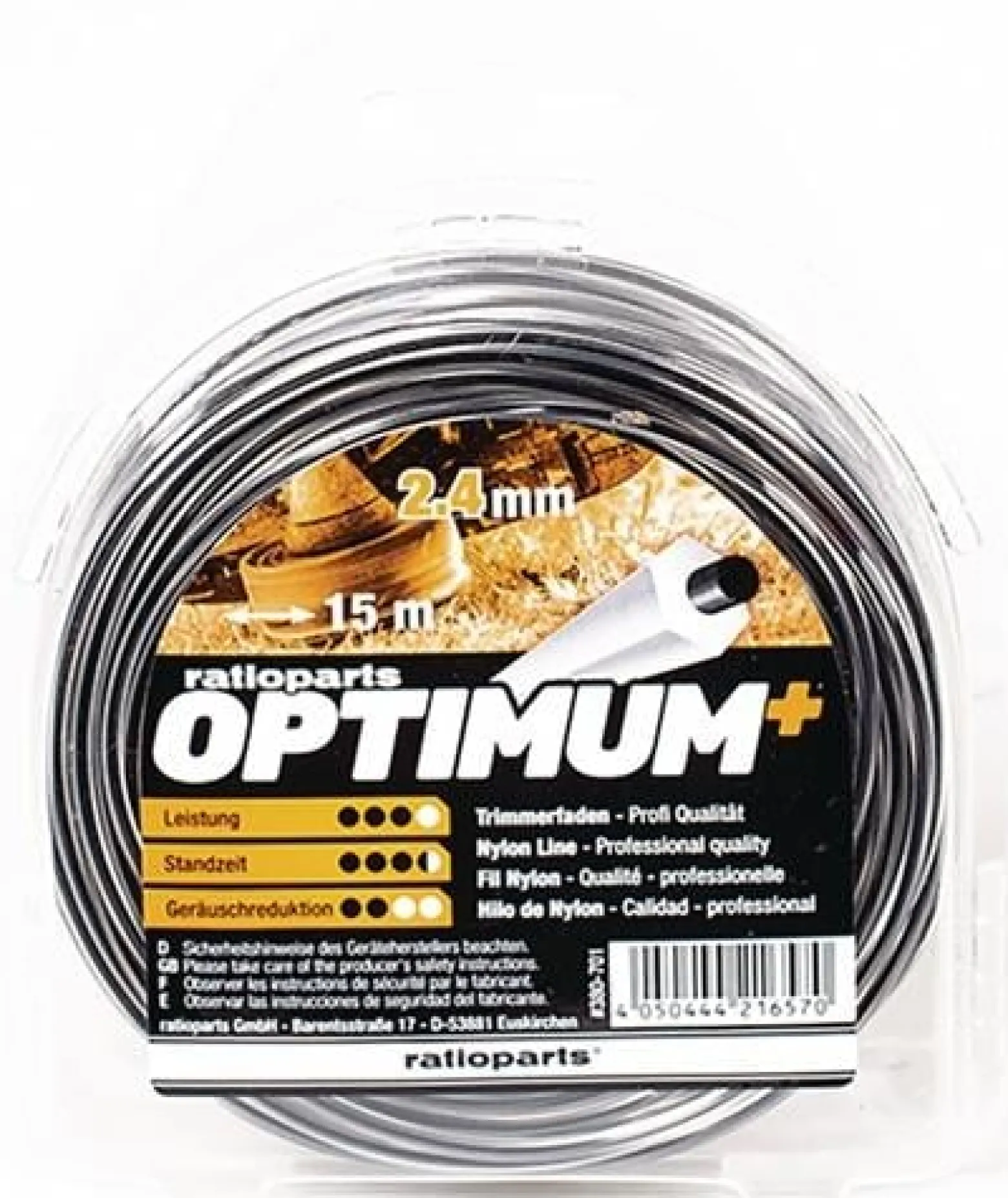 Nylonfaden Optimum Fadenstärke 2,4mm Fadenlänge 15m RATIOPARTS