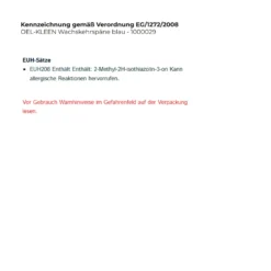 OEL-KLEEN Wachskehrspäne blau - 1000029