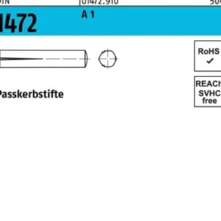 Paßkerbstift DIN 1472 5x 8 A 1 100 Stück