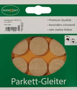 Parkettgleiter Premium 25mm Filz natur rd.selbstkl. - 540025