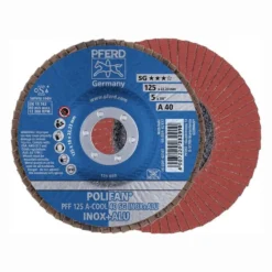 PFERD Fächerscheibe POLIFAN A-COOL SG INOX+ALU Ø 125 mm Körnung A-40 flach - 67654125