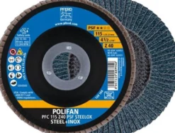 PFERD Fächerscheibe POLIFAN Z PSF STEELOX Ø 115 mm Körnung Z-40 konisch - 67764115