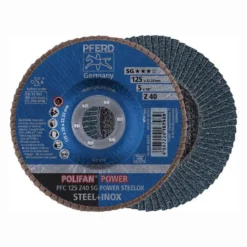 PFERD Fächerscheibe POLIFAN Z SG POWER STEELOX Ø 125 mm Körnung Z-60 flach - 67686125