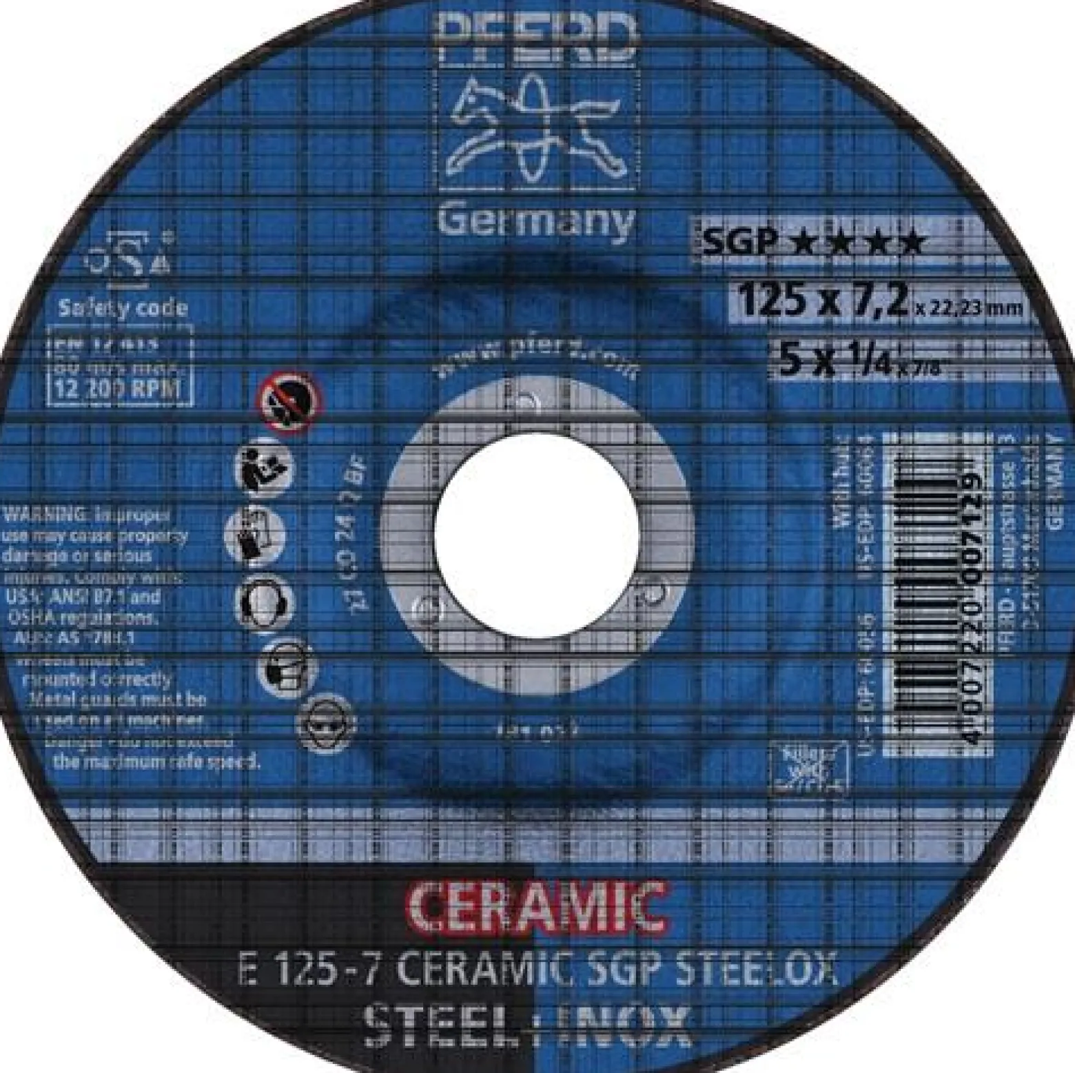 PFERD Schruppscheibe CERAMIC SGP STEELOX D 125 x S 7 mm - 62212300