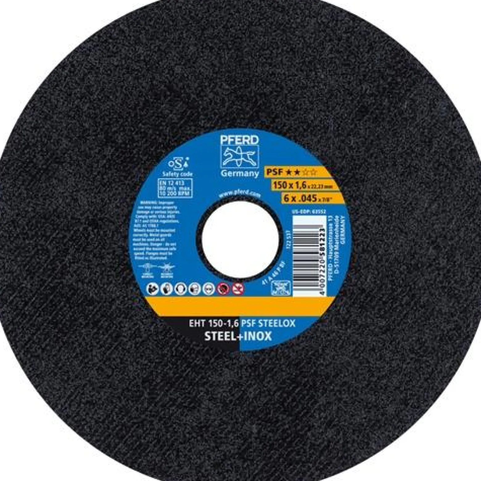 PFERD Trennscheibe PSF STEELOX Ø 150 x 1,6 mm gerade - 61724121