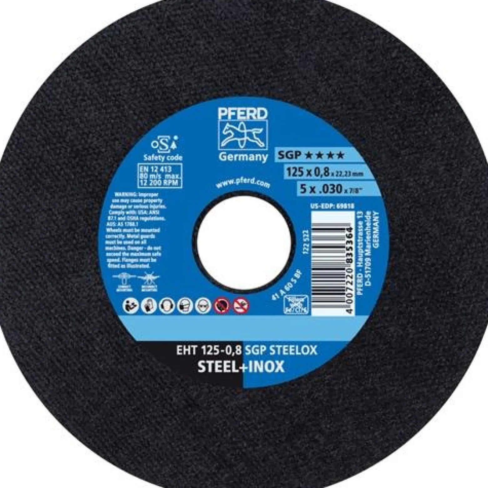 PFERD Trennscheibe SGP STEELOX Ø 125 x 0,8 mm gerade - 61341094