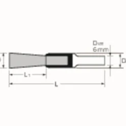 Pinselbürste PBGS INOX D.10mm Drahtstärke 0,5mm VA 0,5mm