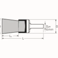 Pinselbürste PBU INOX D.10mm Drahtstärke 0,15mm VA 0,15mm