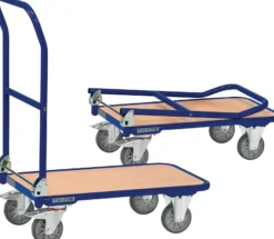 Plattformwagen Ladeflächen L720xB450mm STA taubenblau Trgf.250kg TECWERK