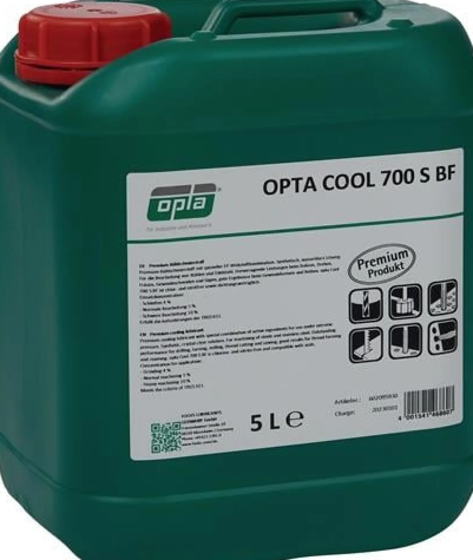 Premium Kühlschmierstoff Cool 700 S BF wassermischbar 5l Kanister OPTA