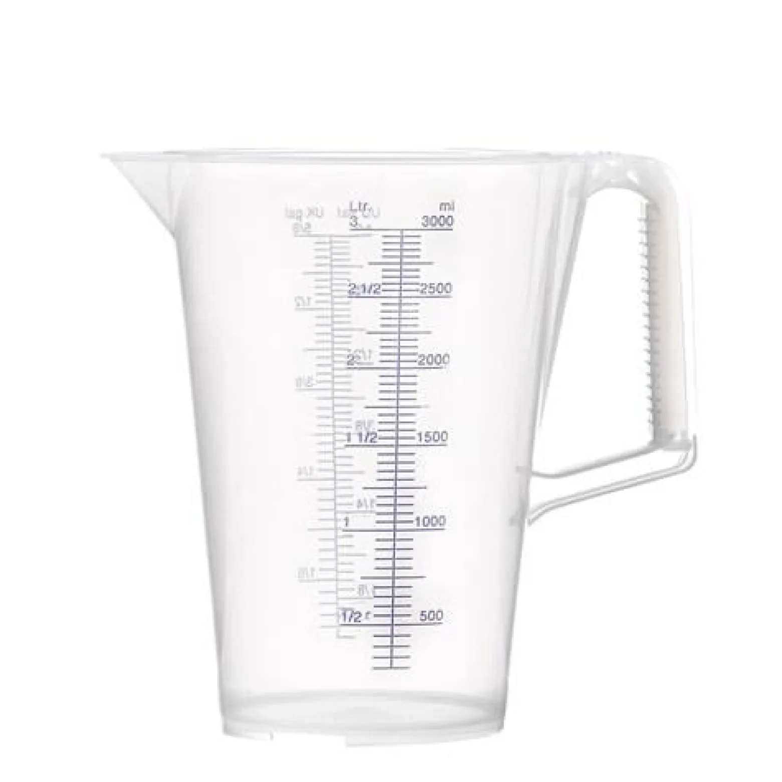 PRESSOL Messbecher 3l blau bedruckte Skala PP - 7084