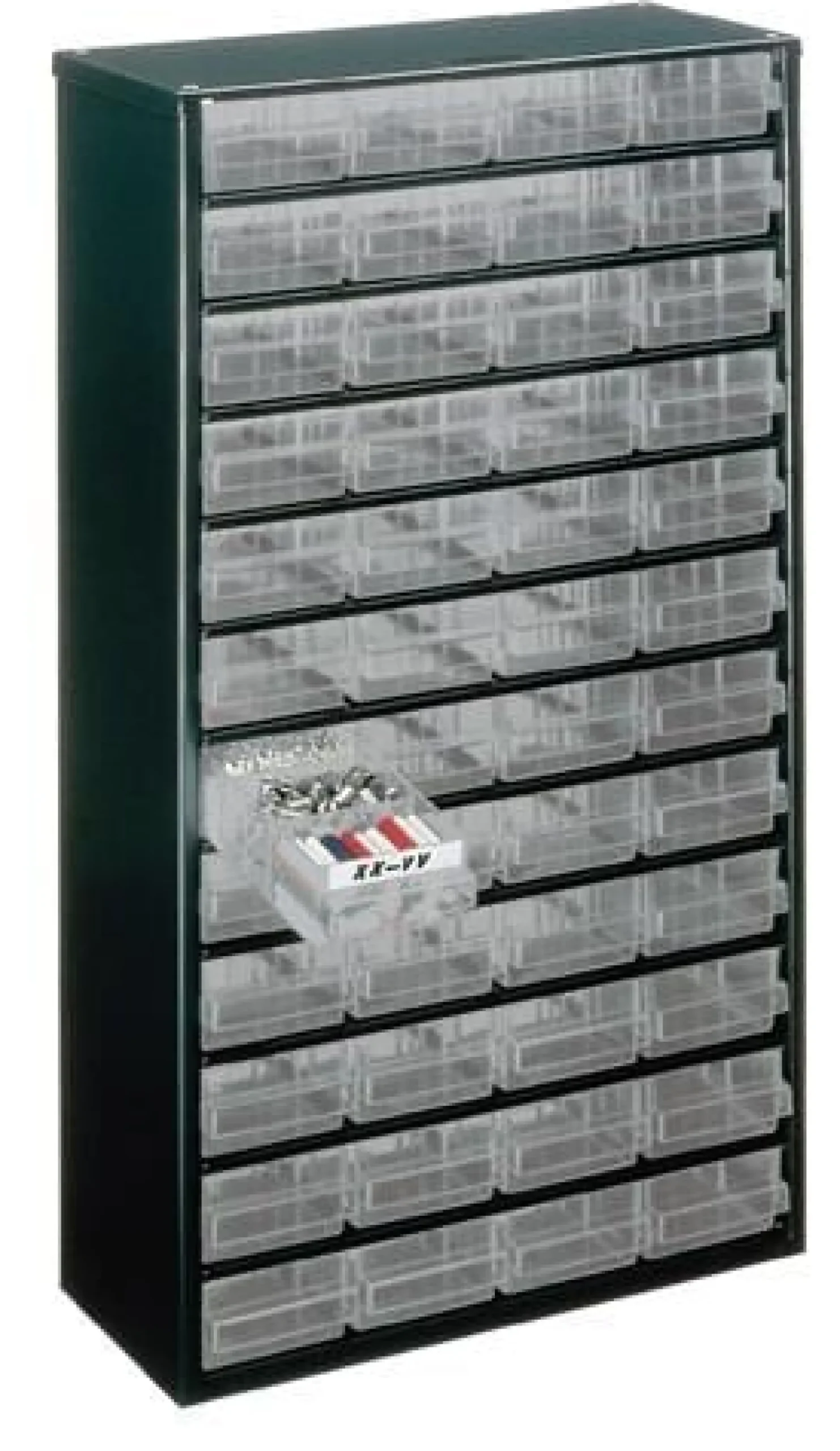 raaco Kleinteilemagazin B 306 x T 150 x H 552 mm Stahlblech mit Gummifüßen - 137393
