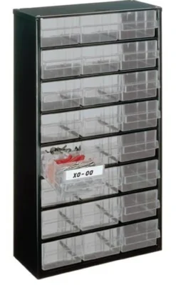 raaco Kleinteilemagazin B 306 x T 150 x H 552 mm Stahlblech mit Gummifüßen - 137409