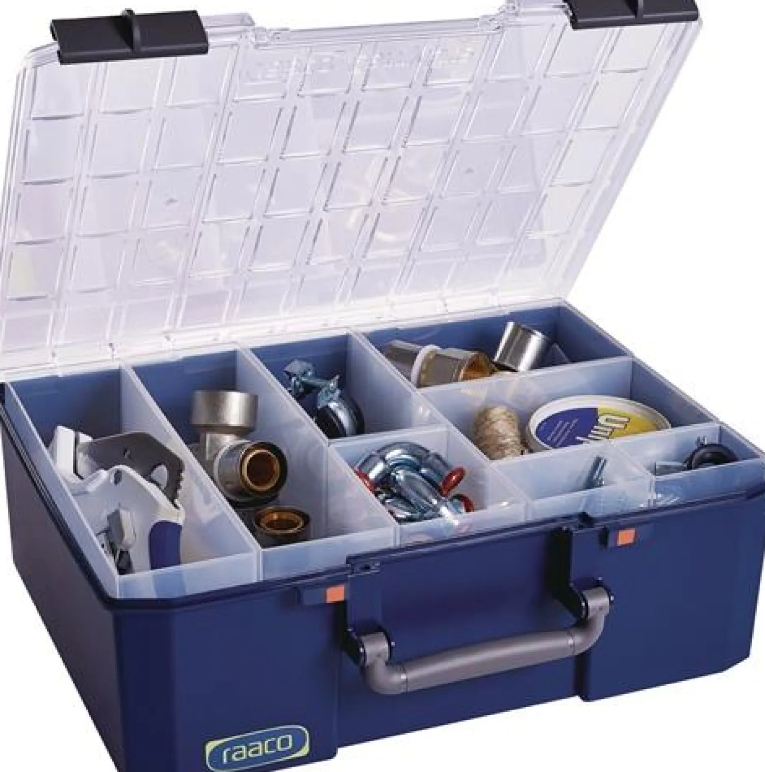 RAACO Sortimentskasten CarryLite 150 B413xT330xH147mm 8 Fächer blau - 147248