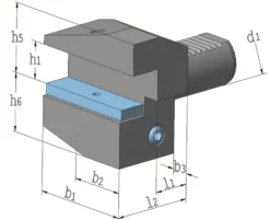 Radialwerkzeughalter B3 DIN 69880 VDI30 re.Überkopf TECWERK