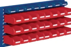 RasterPlan Sichtlagerkastenset H450xB1.000xT250mm STA/PE blau+rot 24xGr.7 rot/8xGr.8blau - 4225.51.1021
