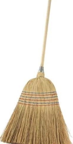 Reisstrohbesen Reisstroh L.1400mm m.Zierspirale
