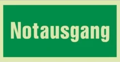 Rettungszeichen BGV A8 L297xB148mm Notausgang grün/weiß Ku.