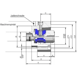 Röhm Anbauflansch mit Einbauspannsatz HSK-C, Nenngröße 50 - 820804